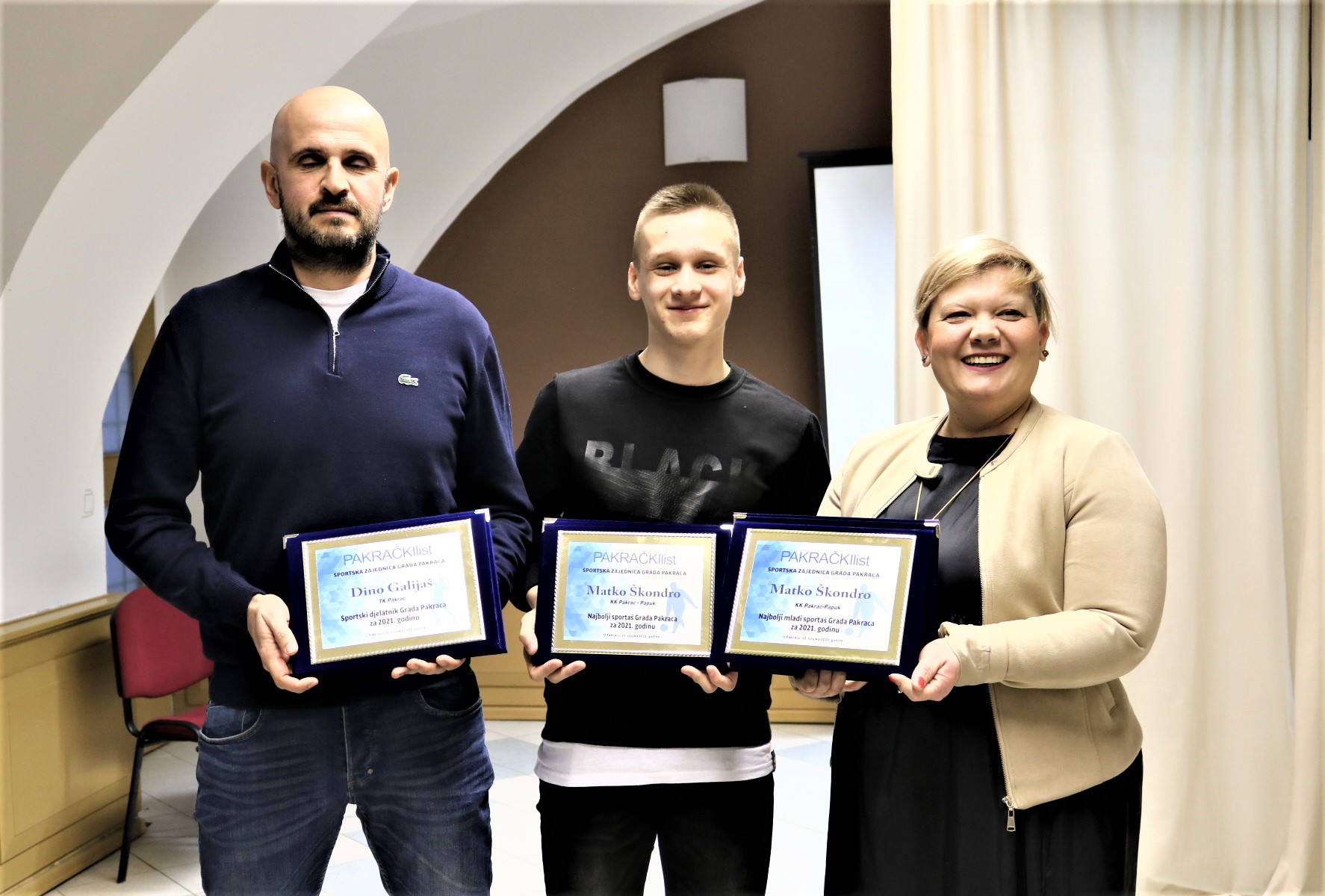 IZBOR SPORTAŠA GRADA PAKRACA Dino Galijaš najbolji djelatnik, a Matku Škondri dvostruko priznanje