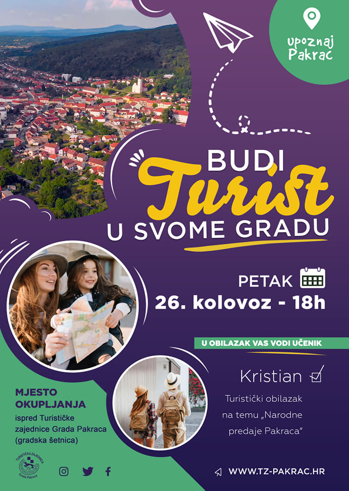 „BUDI TURIST U SVOM GRADU“  Turistički obilazak na temu pakračke narodne predaje