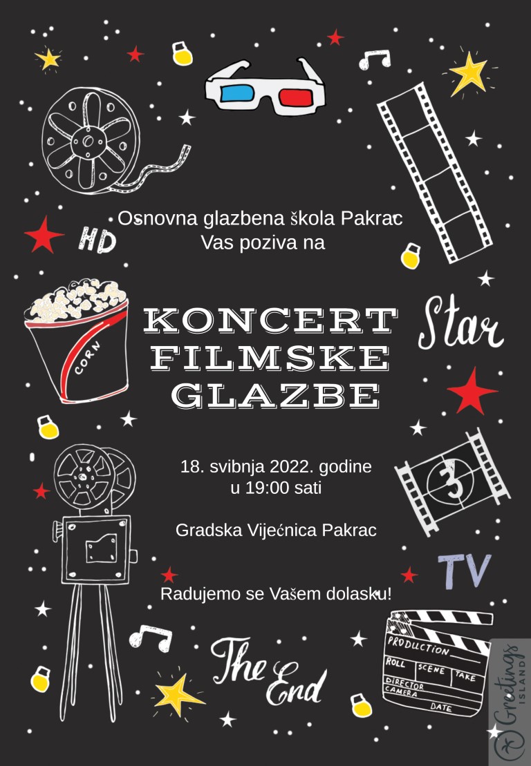 OSNOVNA GLAZBENA ŠKOLA PAKRAC Koncert filmske glazbe