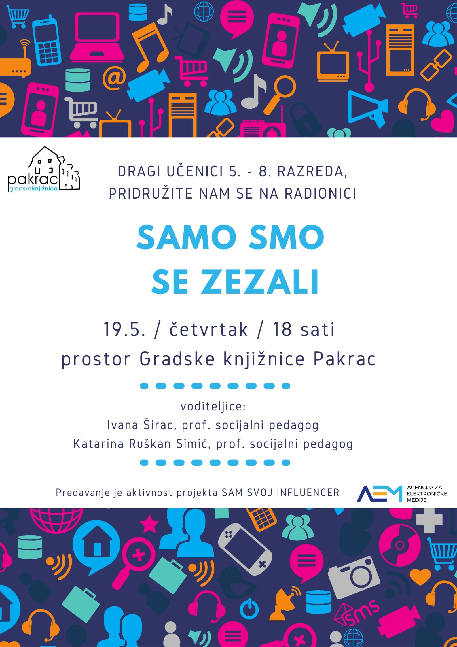 PROJEKT „SAM SVOJ INFLUENCER“ Radionica za učenike od 5. do 8. razreda