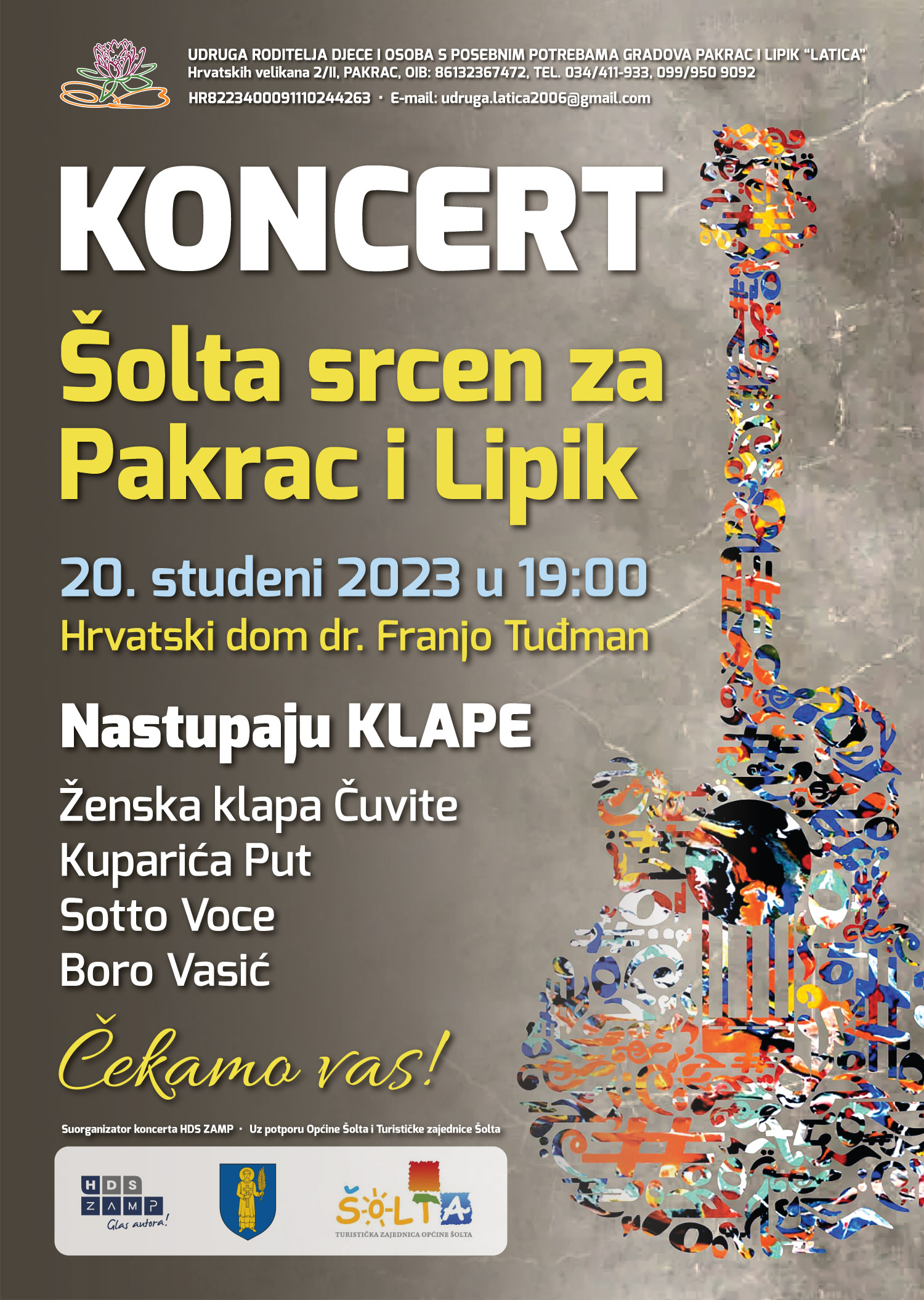 UDRUGA „LATICA“ Poziv na koncert humanitarnog karaktera