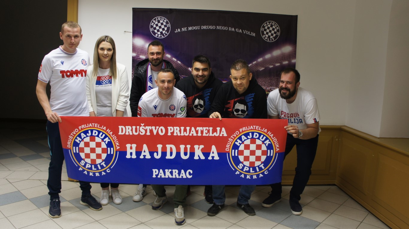 DRUŠTVO PRIJATELJA HAJDUKA PAKRAC Inicijator Matija Brinjak novi stari predsjednik