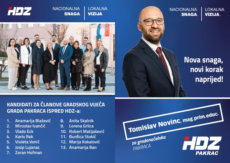 (PROMO) UOČI LOKALNIH IZBORA HDZ je za Pakrac i dalje najbolji i jedini pravi izbor