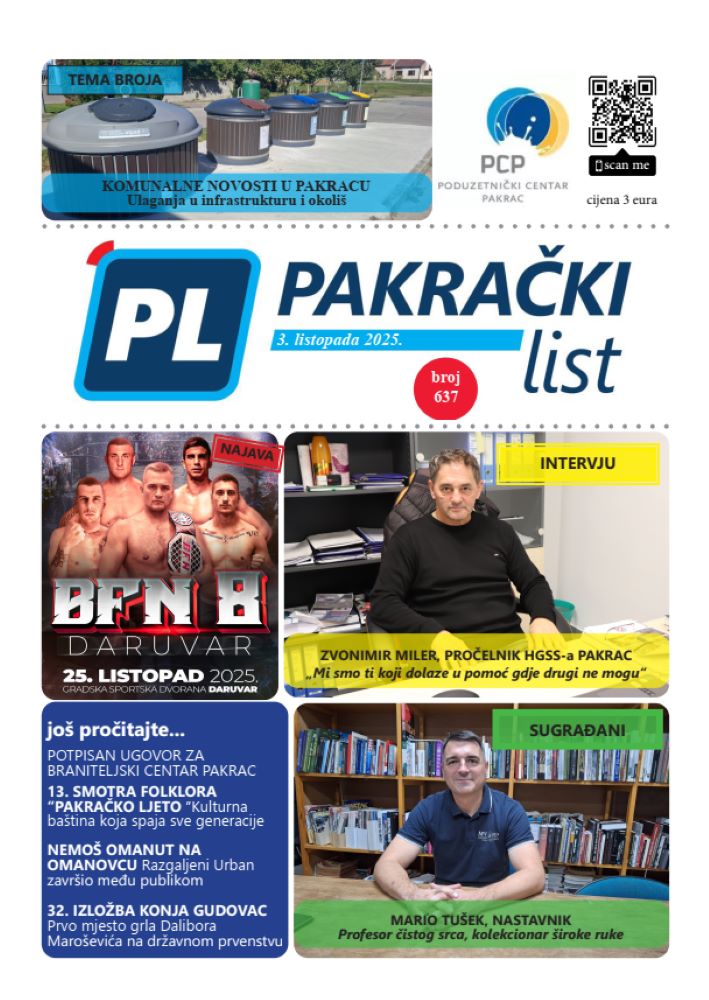 DANAS U PRODAJI 637. broj Pakračkog lista