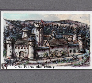 Stari grad Pakrac oko 1500. Ivo Geber crtez Muzej grada Pakraca