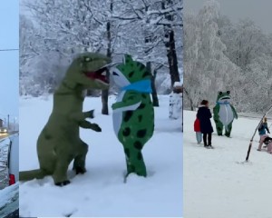 Dinosaur i žaba u posjeti Omanovcu dodatno razveselili najmlađe