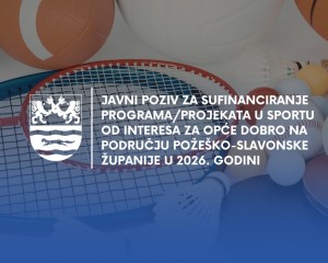 PSŽ je objavila Javni poziv za sufinanciranje programa/projekata u sportu od interesa za opće dobro
