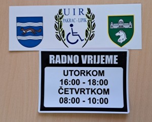UDRUGA INVALIDA RADA PAKRAC-LIPIK Novo radno vrijeme