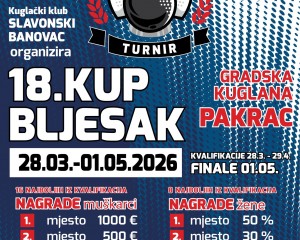 KUGLAČKI KUP „BLJESAK“ Finalni obračun uz nastup lokalnih uzdanica