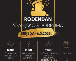 PRVI ROĐENDAN SPAHIJSKOG PODRUMA Vino, glazba i program za sve