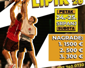 „LIPIK 3X3 STREETBALL 2026.“ Prijave do 20. srpnja